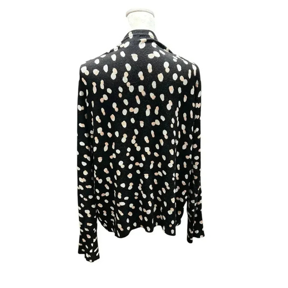 Philosophy Cardigan Sweater Polka Dot Button Up Career Casual Office Size Large - Picture 2 of 4